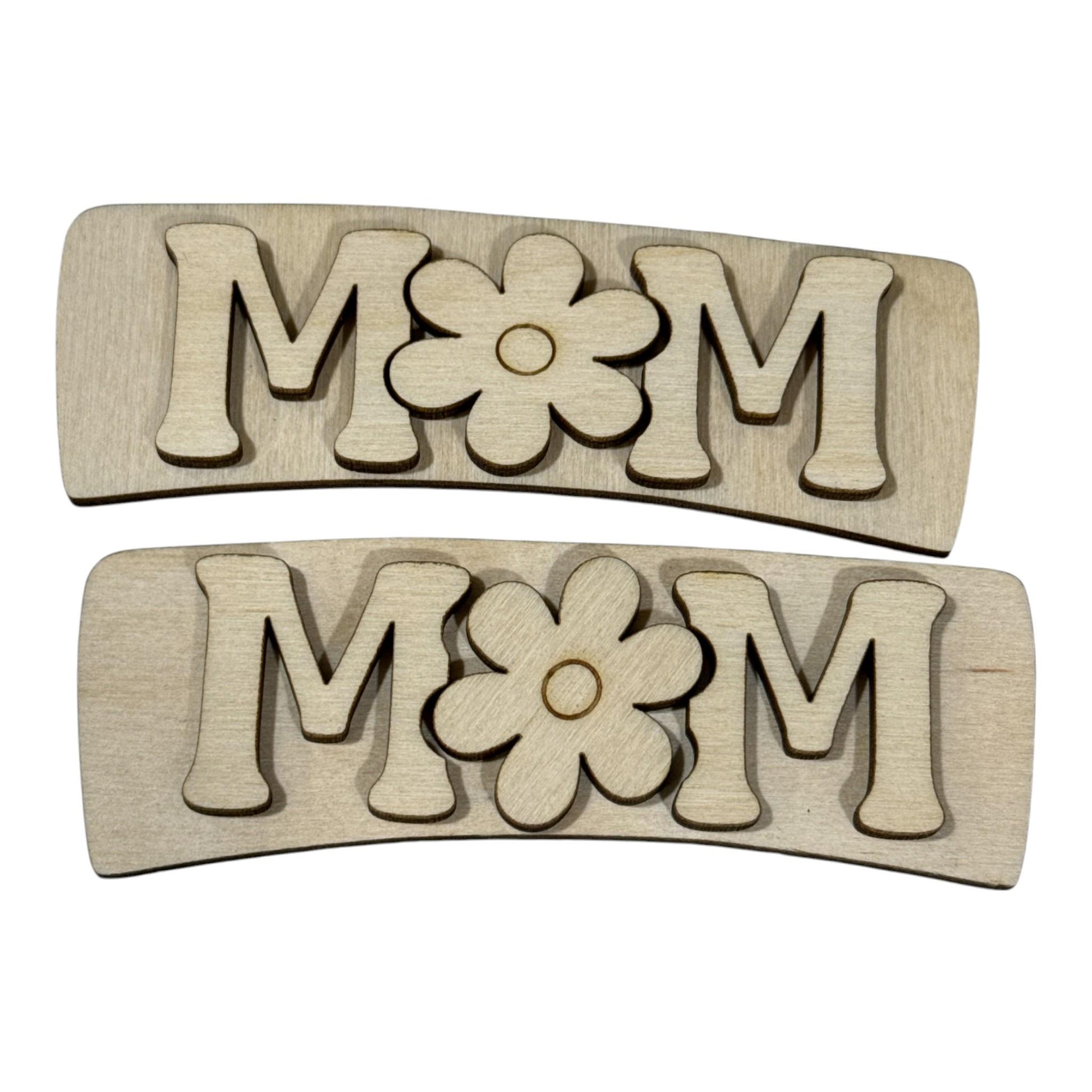 DIY Mom with Flower Claw Clip, Mom Clip, Unfinished Claw, Flower Claw Clip