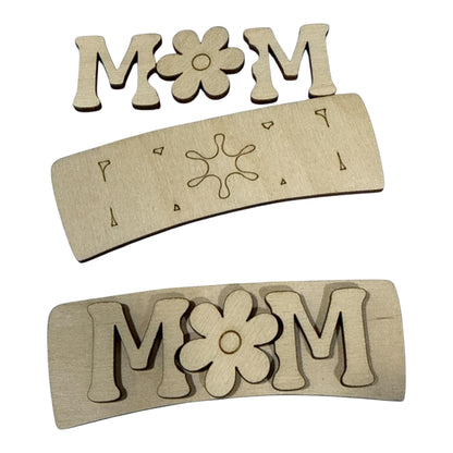 DIY Mom with Flower Claw Clip, Mom Clip, Unfinished Claw, Flower Claw Clip