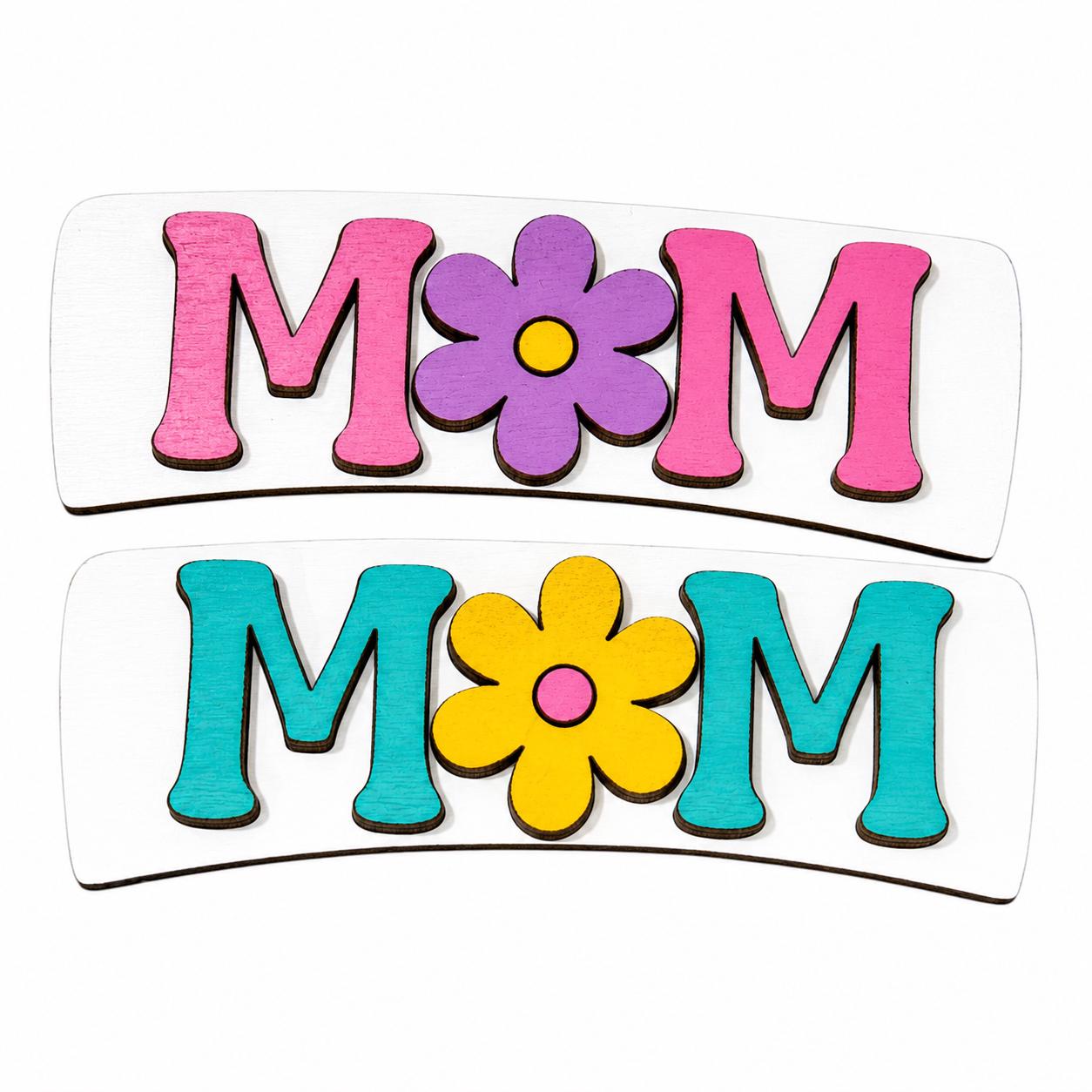 DIY Mom with Flower Claw Clip, Mom Clip, Unfinished Claw, Flower Claw Clip