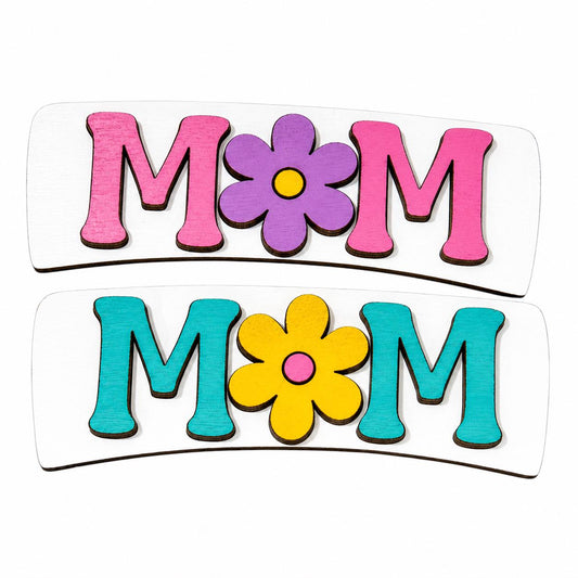 DIY Mom with Flower Claw Clip, Mom Clip, Unfinished Claw, Flower Claw Clip