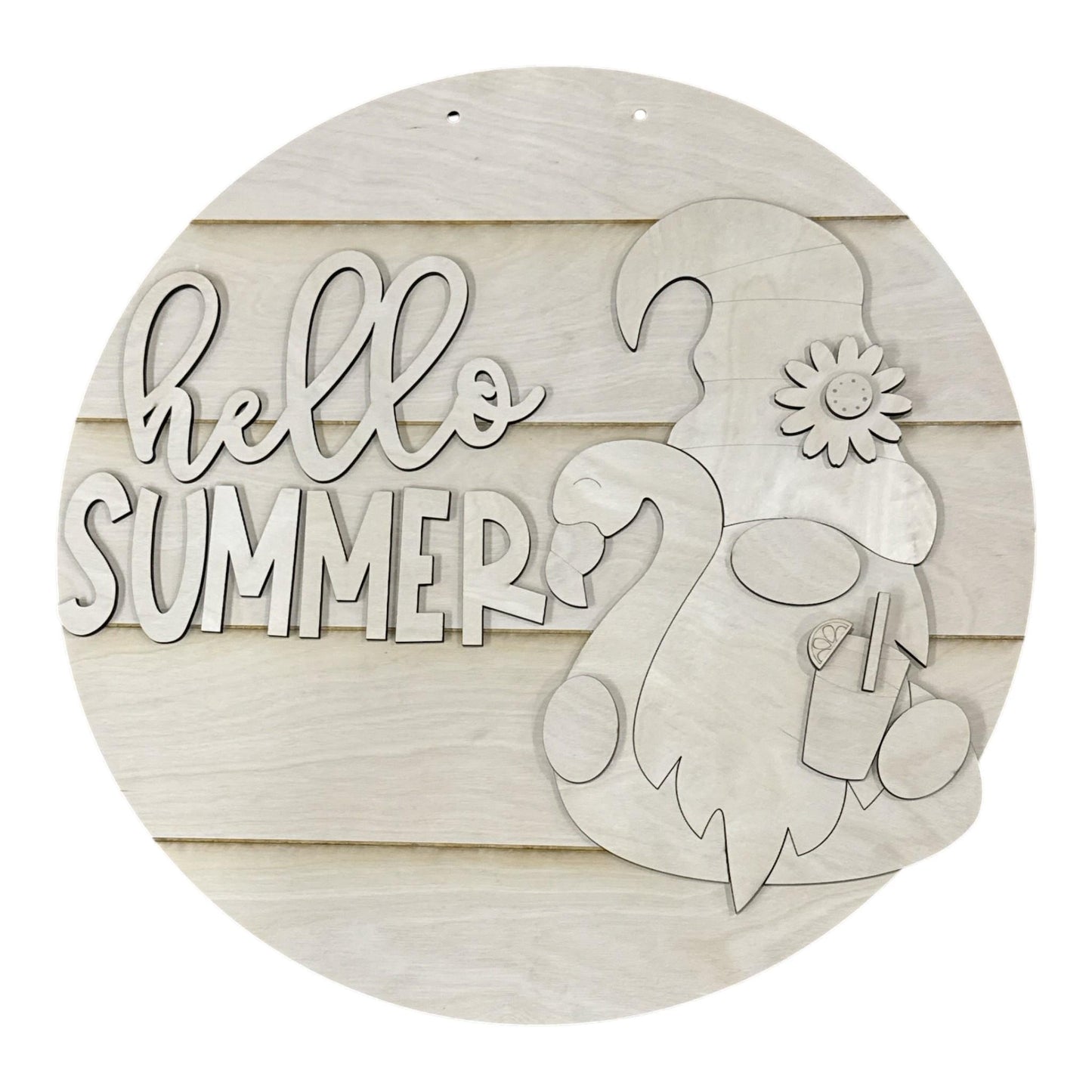 DIY Hello Summer Pool Gnome Door hanger, Unfinished Wooden Door Hanger: Unfinished, Summer