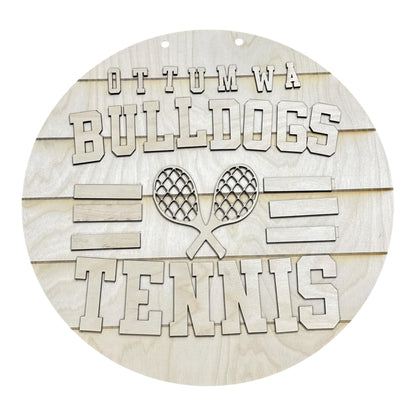 DIY Tennis Personalized Door Hanger, 3d Door Hanger, Unfinished Door Hanger