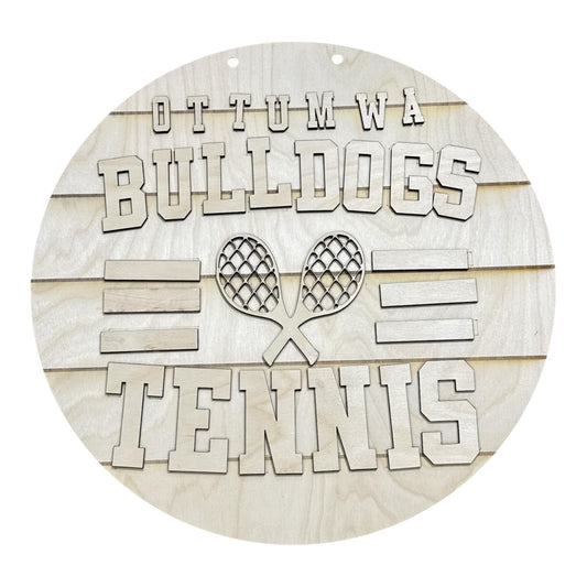 DIY Tennis Personalized Door Hanger, 3d Door Hanger, Unfinished Door Hanger