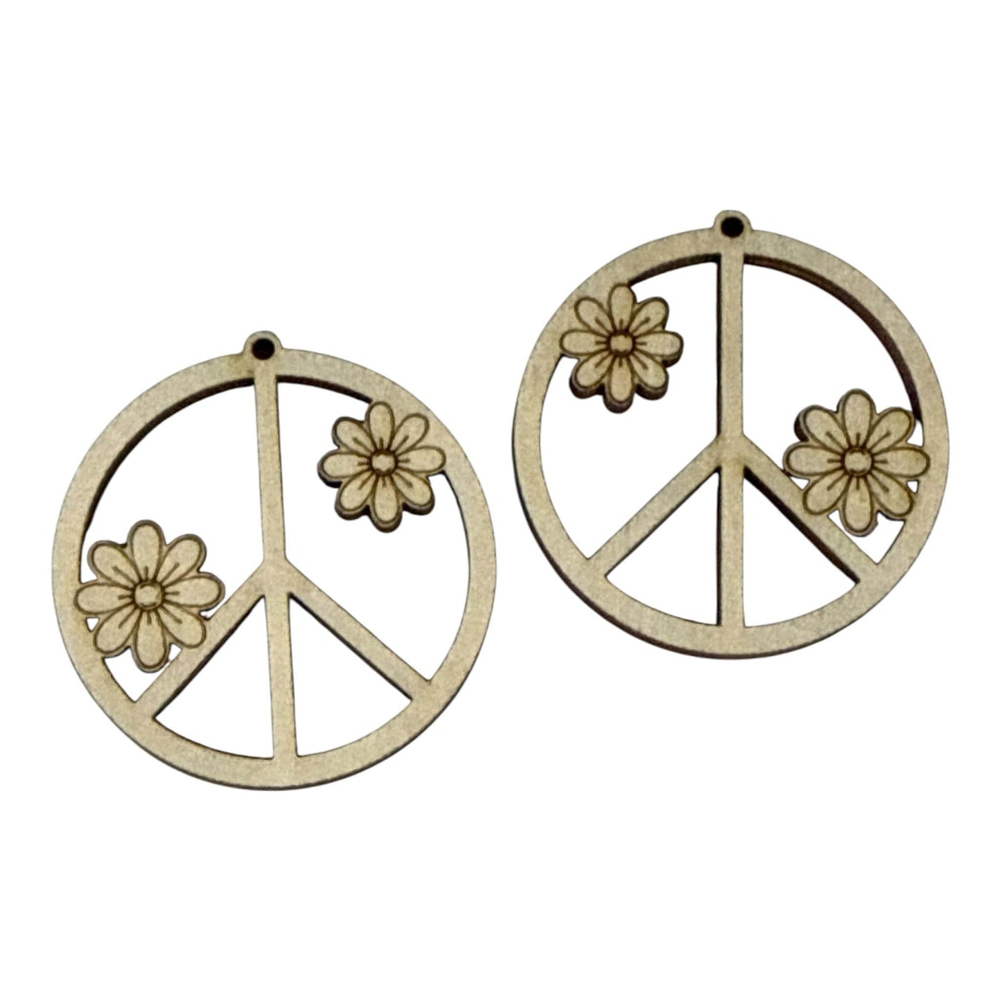 DIY Peace sign with Daisy Earrings: Unfinished Craft Blanks, Flower Peace Earrings, Peace