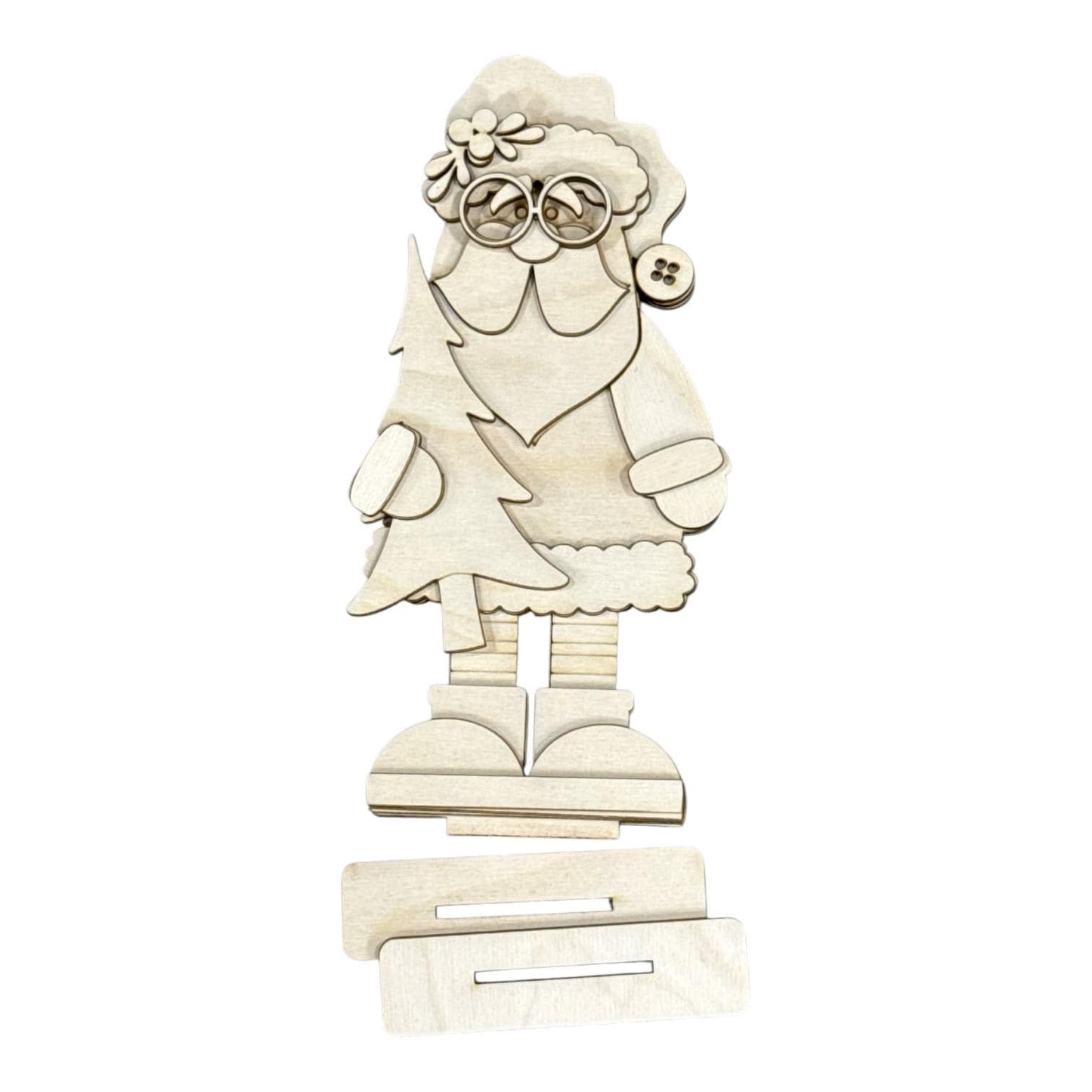 DIY St Nick Santa Shelf Sitter, Holiday Unfinished Christmas