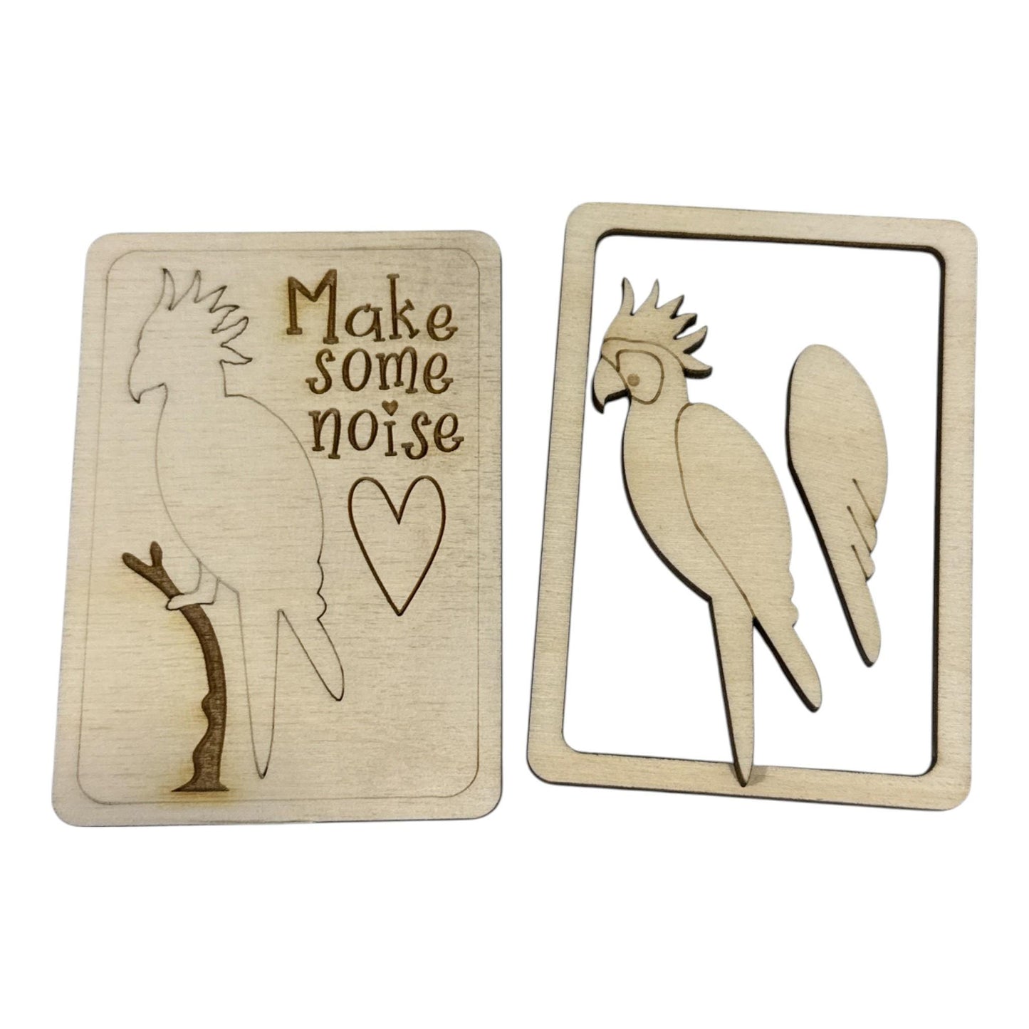DIY Make some Noise Parrot Magnet Set, Parrot Magnet, Fridge Magnets DIY, Unfinished