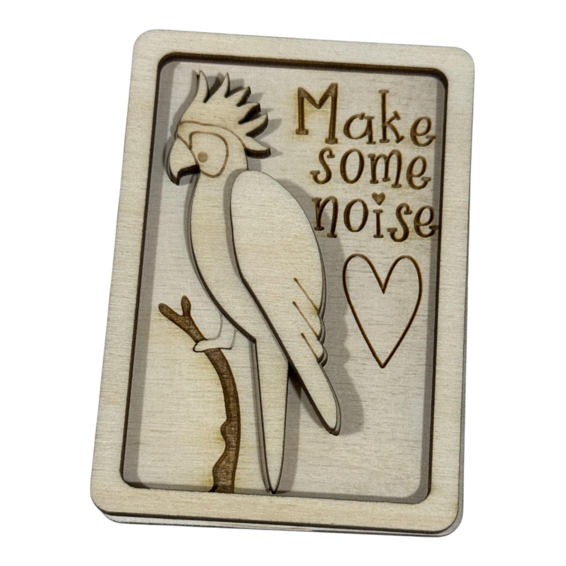 DIY Make some Noise Parrot Magnet Set, Parrot Magnet, Fridge Magnets DIY, Unfinished