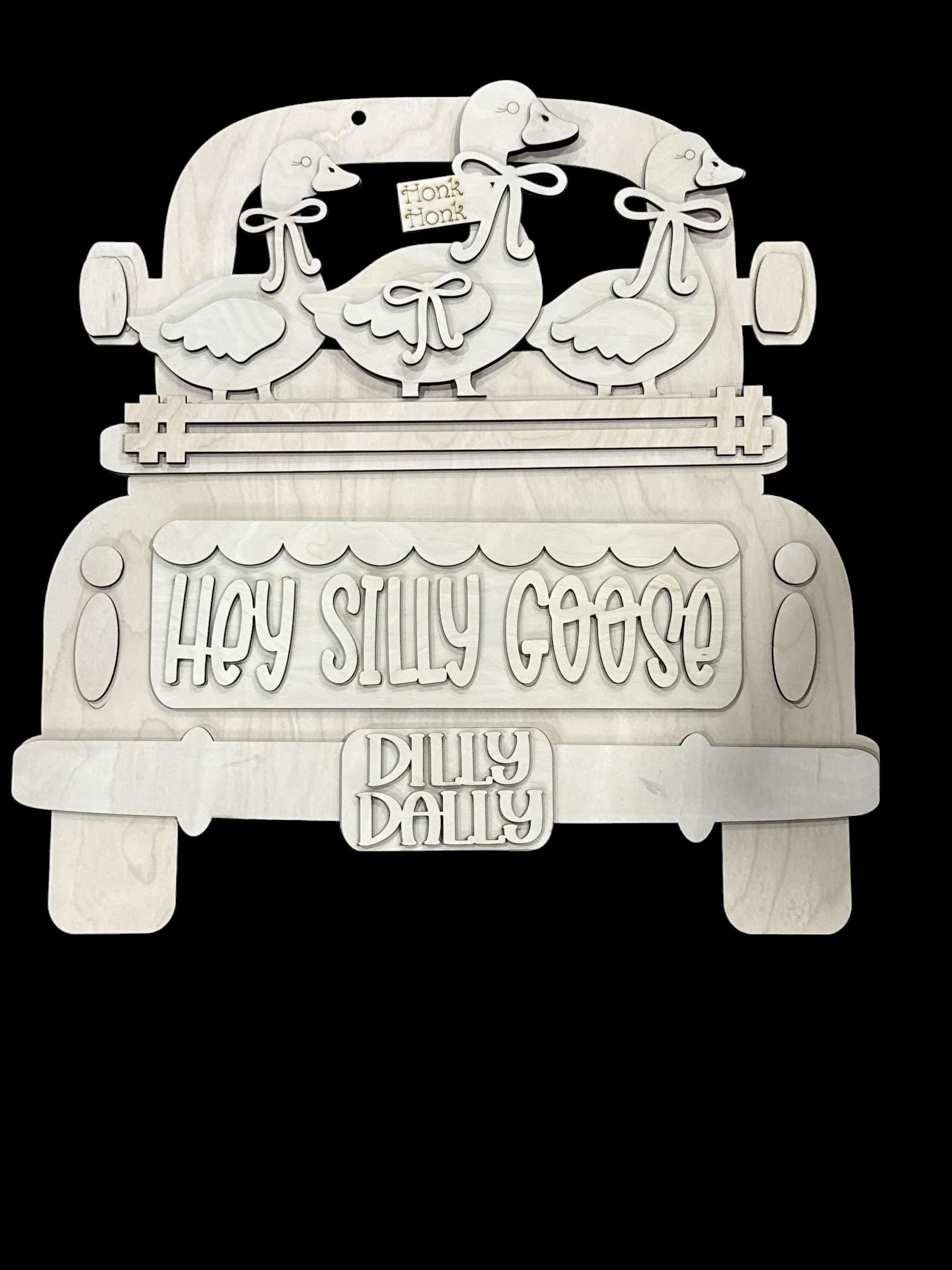 DIY Hey Silly Goose Interchangeable Truck Insert, Picket Insert, DIY Truck Kit, Interchangeable