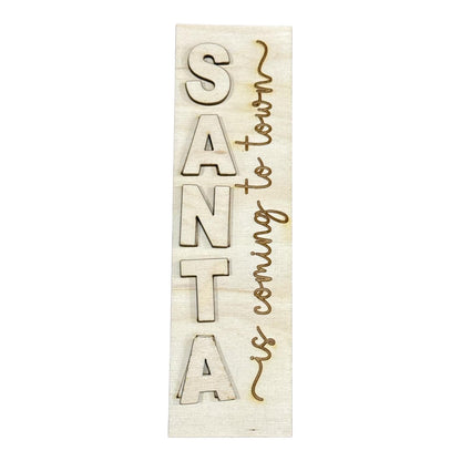 DIY Santa is coming to town Barn Door Interchangeable, Insert for Barn Door Decor, Unfinished Insert