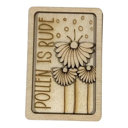 DIY Pollen is Rude Magnet Set, Magnet, Fridge Magnets DIY, Unfinished