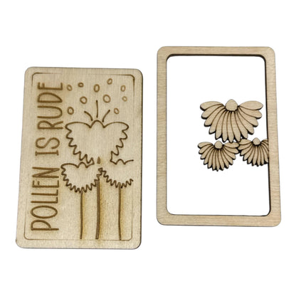 DIY Pollen is Rude Magnet Set, Magnet, Fridge Magnets DIY, Unfinished