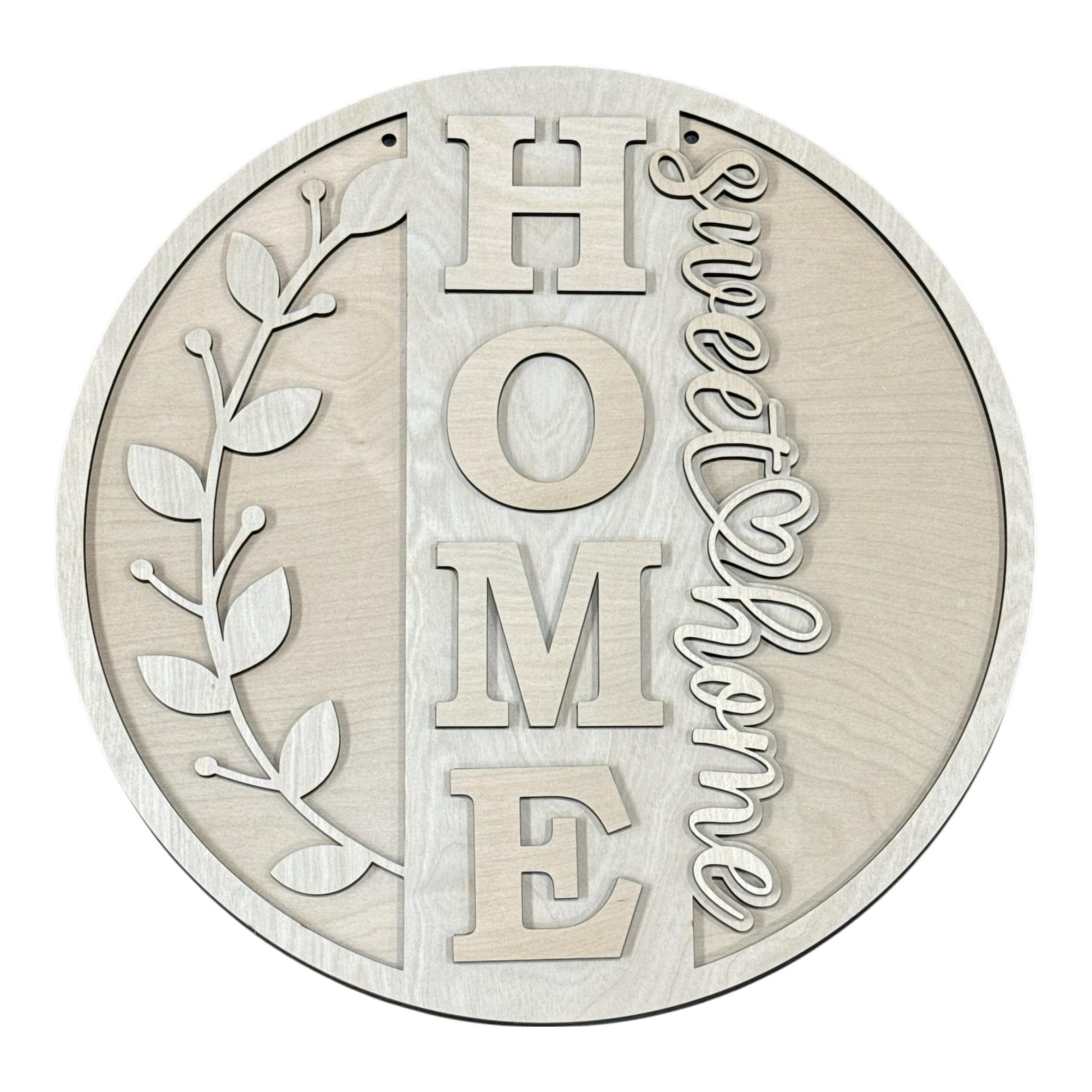 DIY Home Sweet Home with Vine Door Hanger, 3d Door Hanger, Unfinished Door Hanger