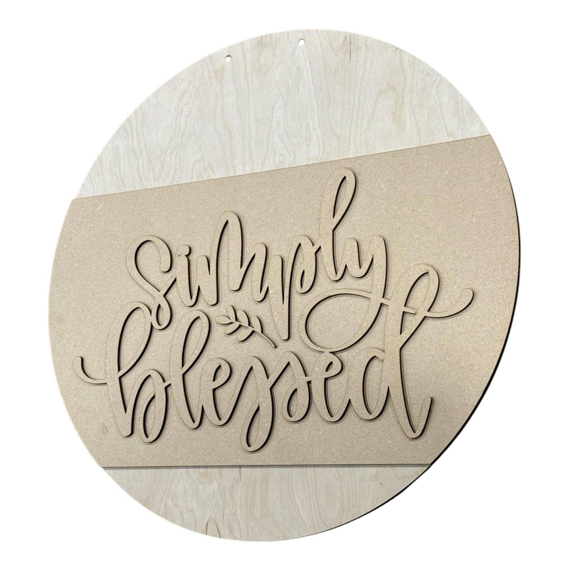 DIY Simply Blessed Door Hanger, 3d Door Hanger, Unfinished Door Hanger