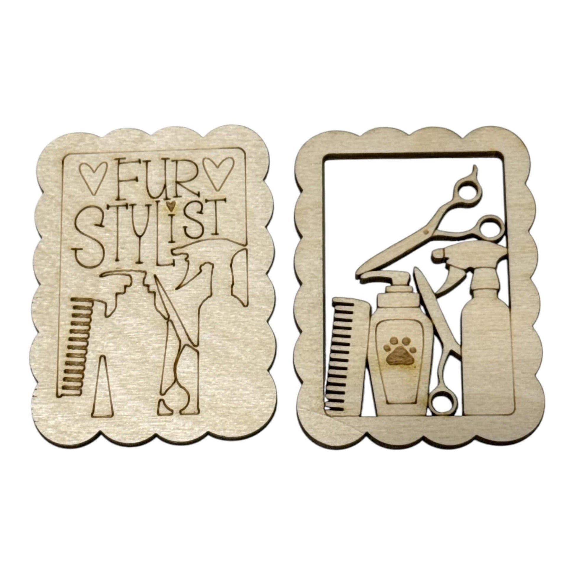 DIY Fur Stylist Magnet Set, Groomer Unfinished, Everyday, Fridge Magnets DIY, Unfinished