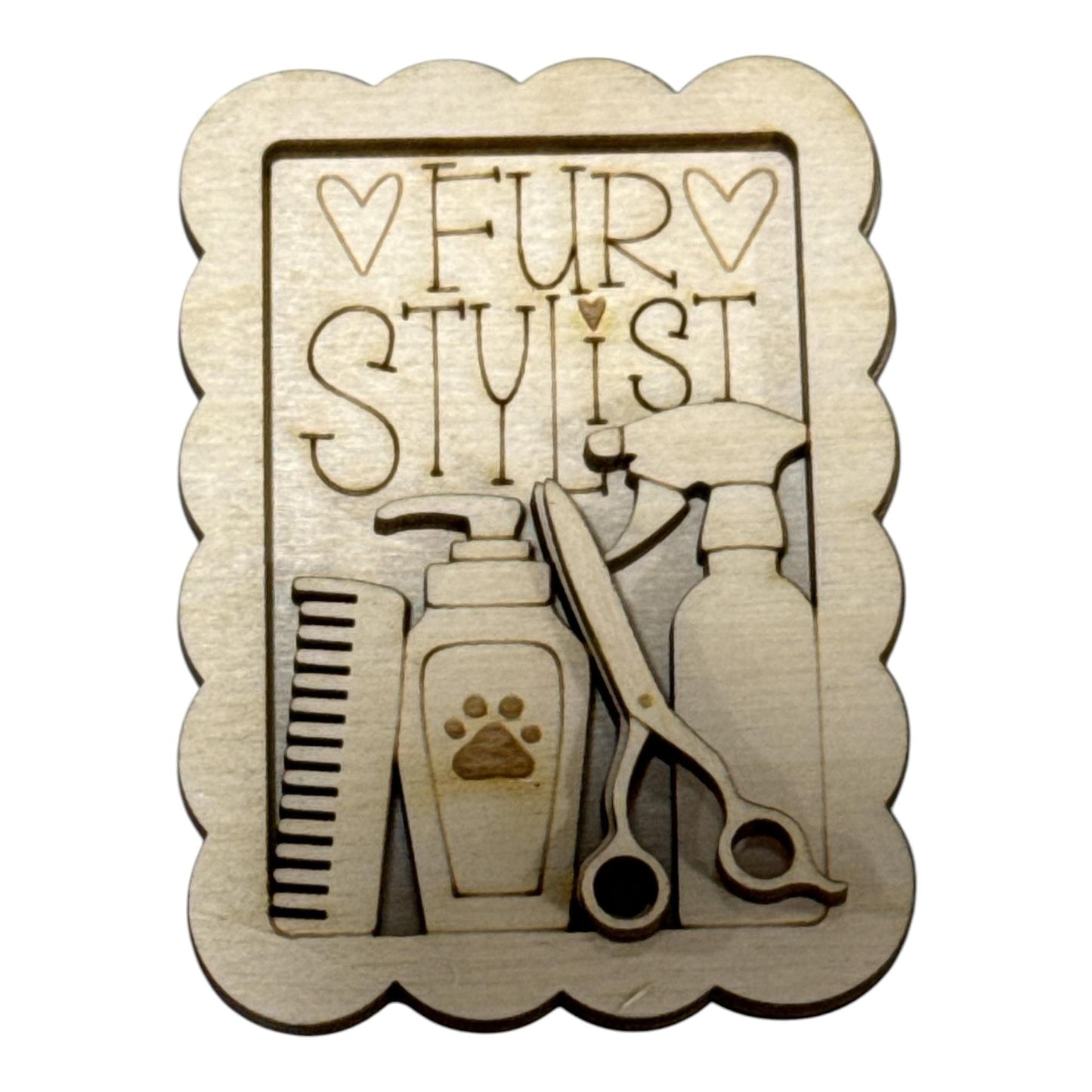 DIY Fur Stylist Magnet Set, Groomer Unfinished, Everyday, Fridge Magnets DIY, Unfinished