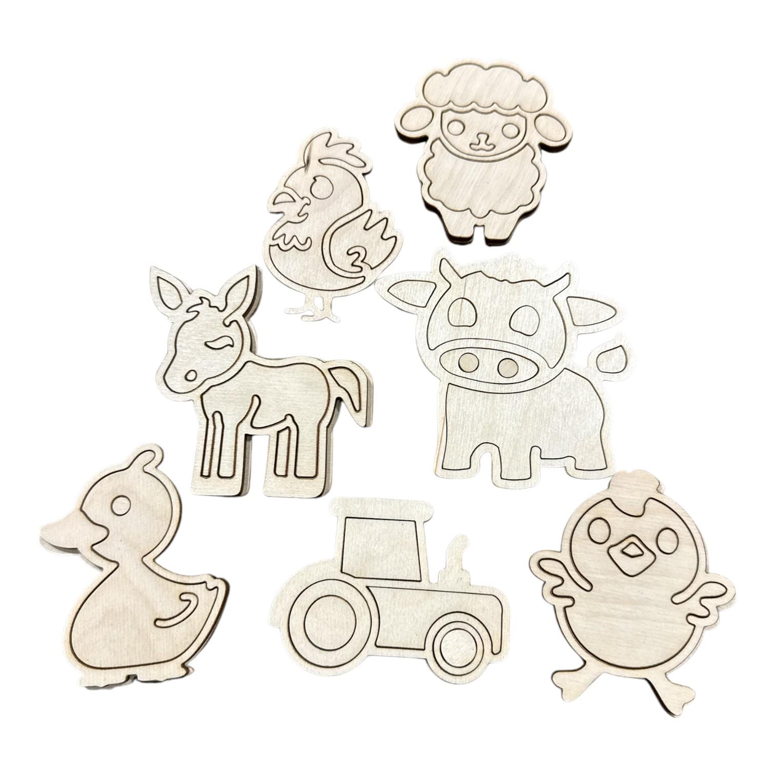 DIY Farm Animal Magnet, Unfinished, Fridge Magnets