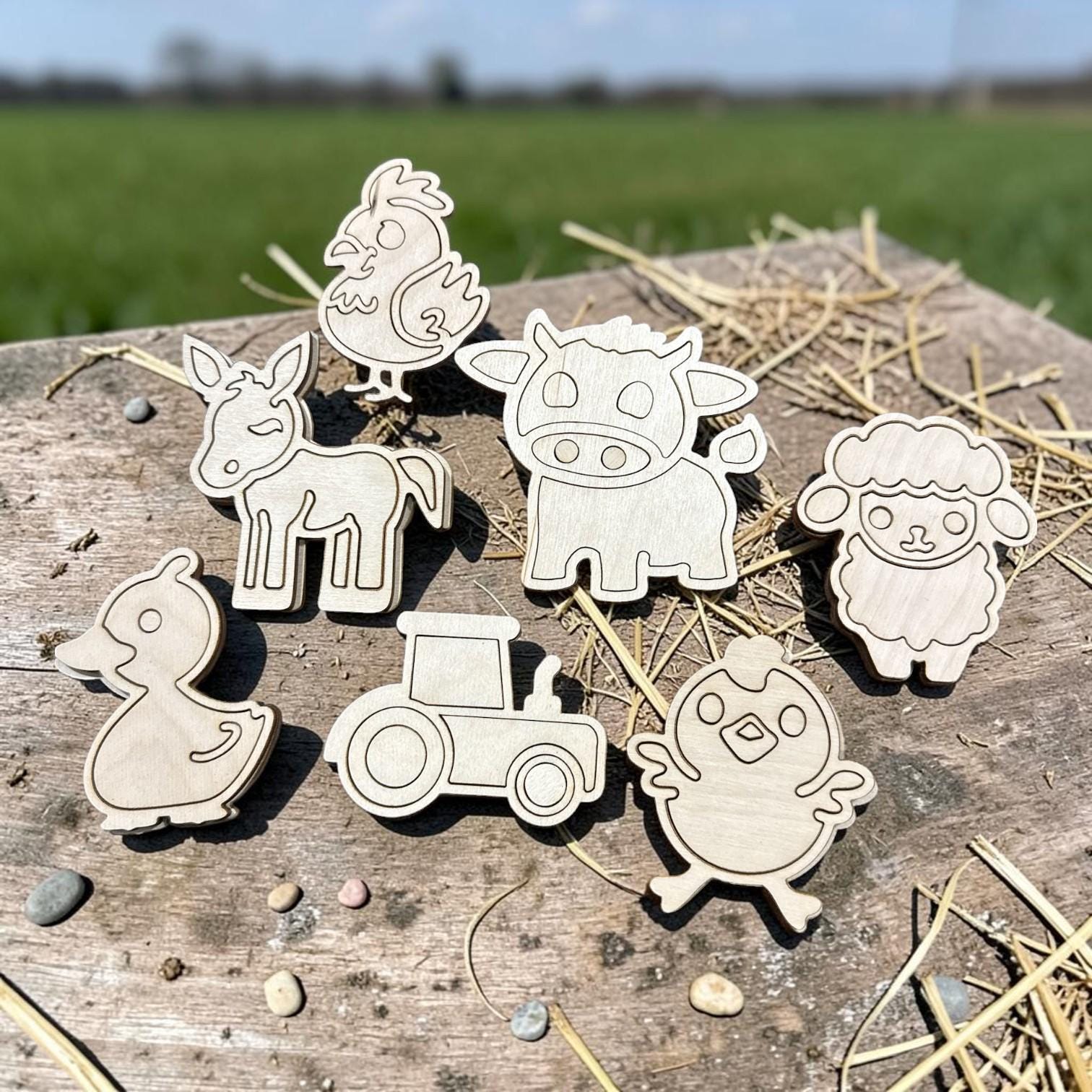 DIY Farm Animal Magnet, Unfinished, Fridge Magnets
