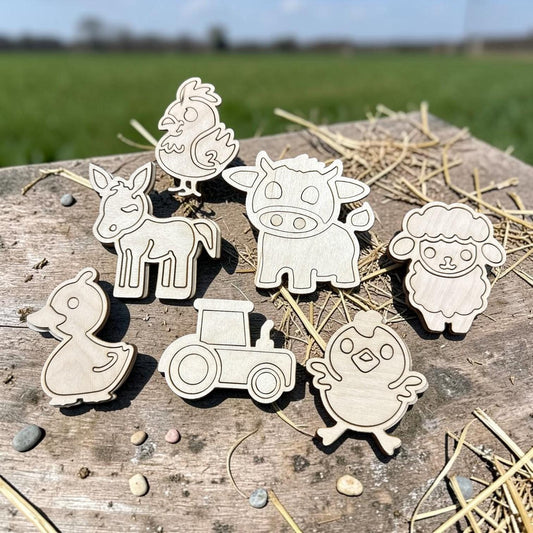DIY Farm Animal Magnet, Unfinished, Fridge Magnets