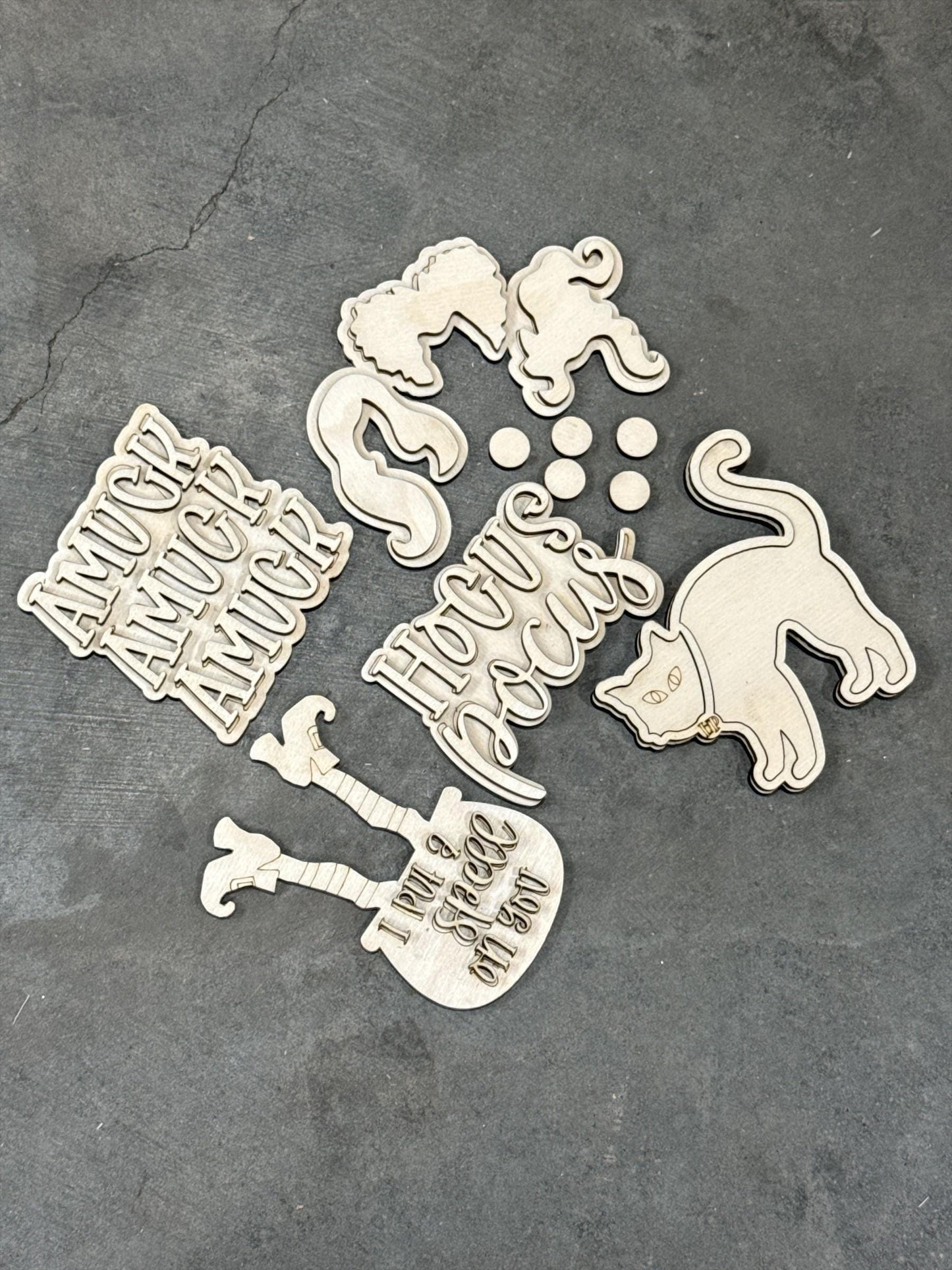 DIY Hocus Pocus Charms for Wooden Beach Tote Bag, DIY Bag Charms