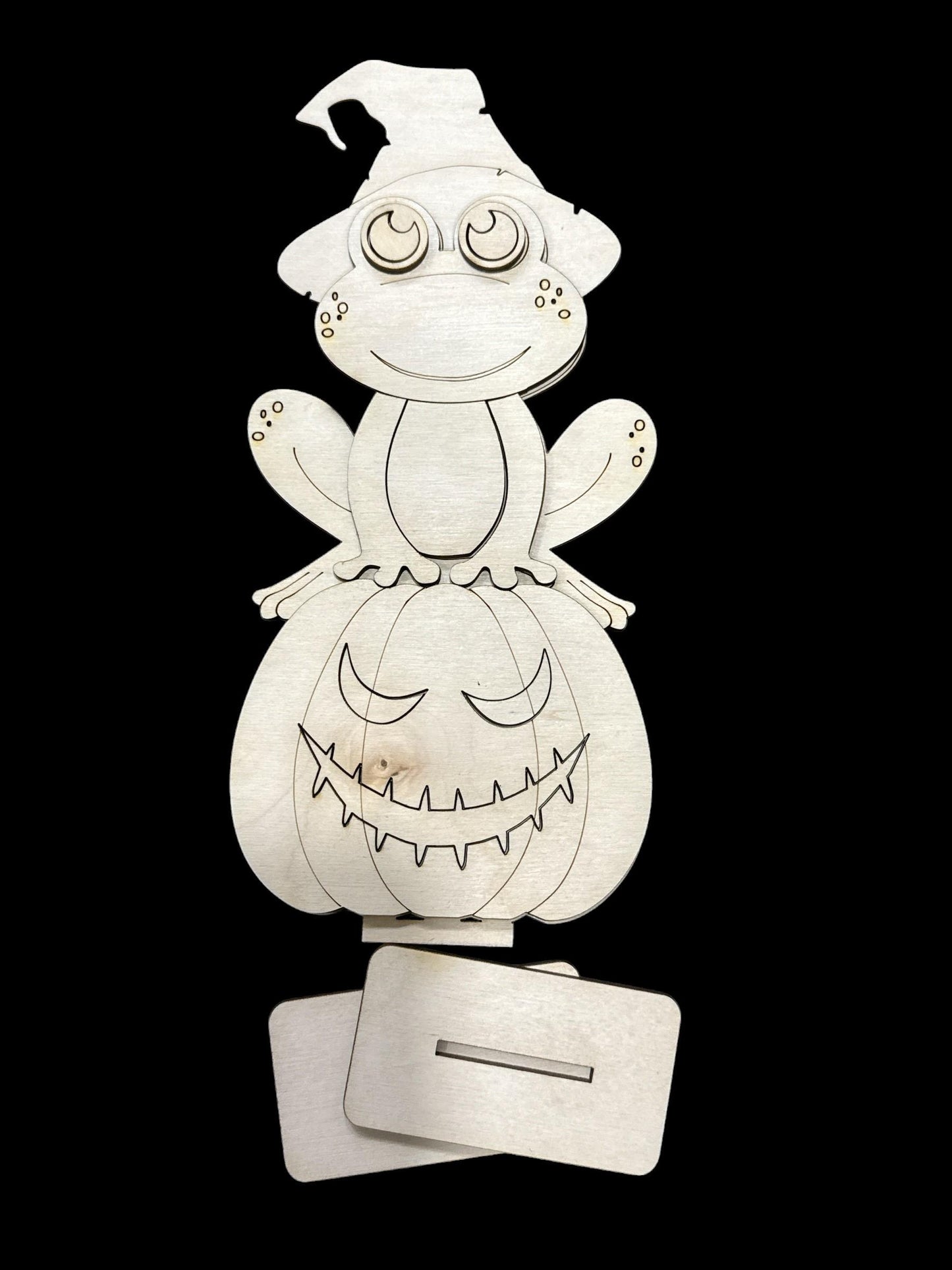 DIY Frog sitting Pumpkin, Fall Sitter, Unfinished, Unfinished Shelf