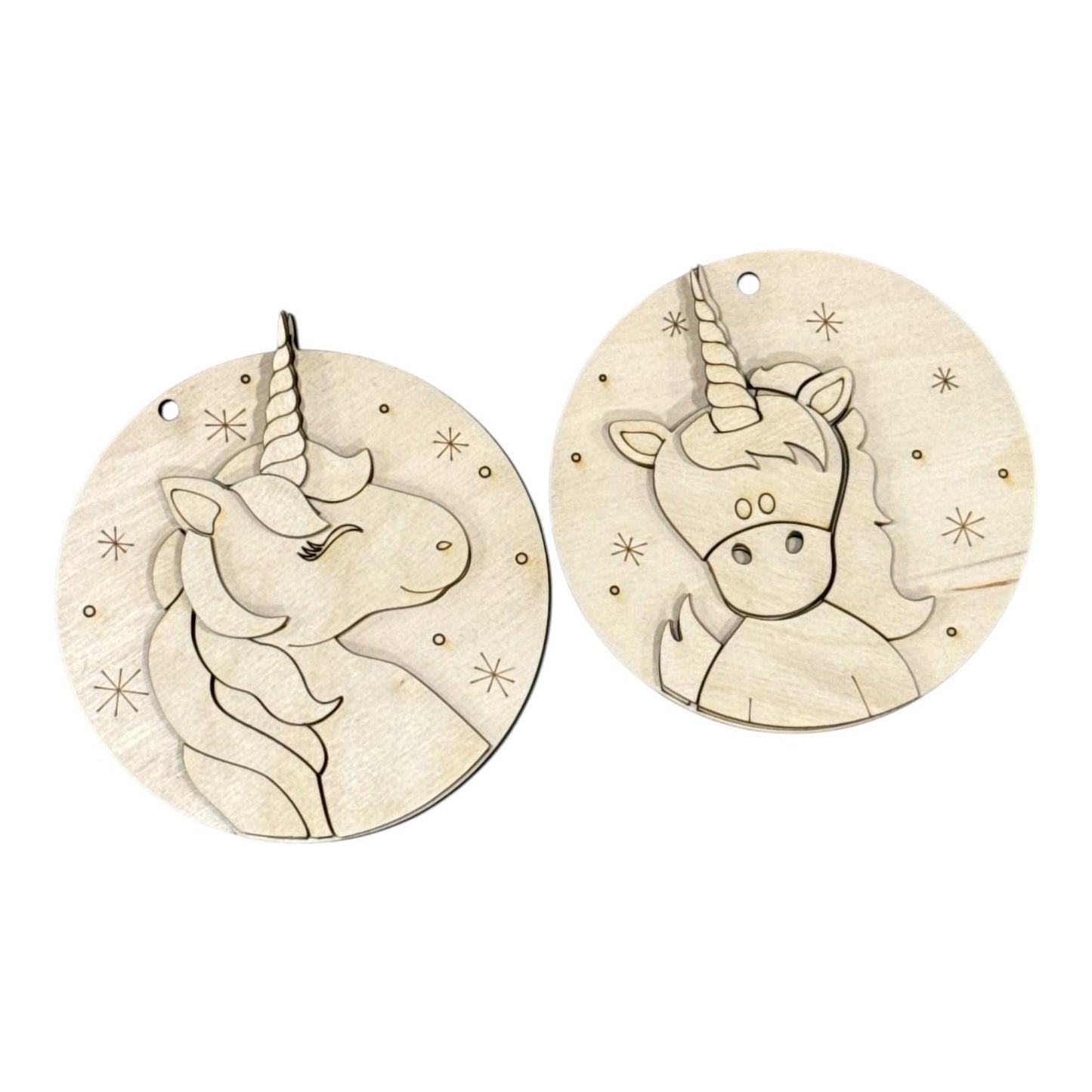 DIY Unicorn Christmas Ornament, Whimsical Unicorn Unfinished, DIY Christmas Tree Decoration