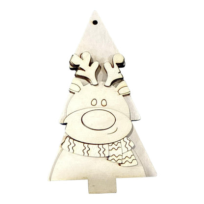 DIY Christmas Tree Friends Ornaments, Unfinished Ornaments, Single Ornament