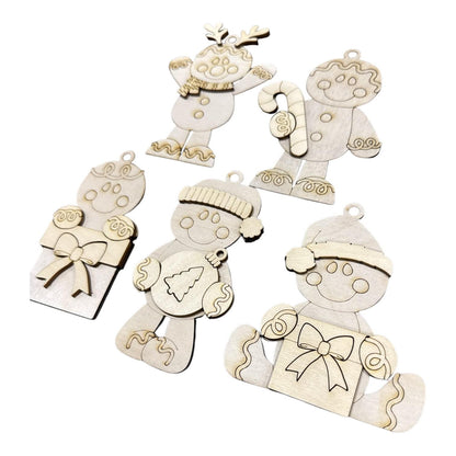 DIY Gingerbread Ornaments, Unfinished Ornaments, Single Ornament