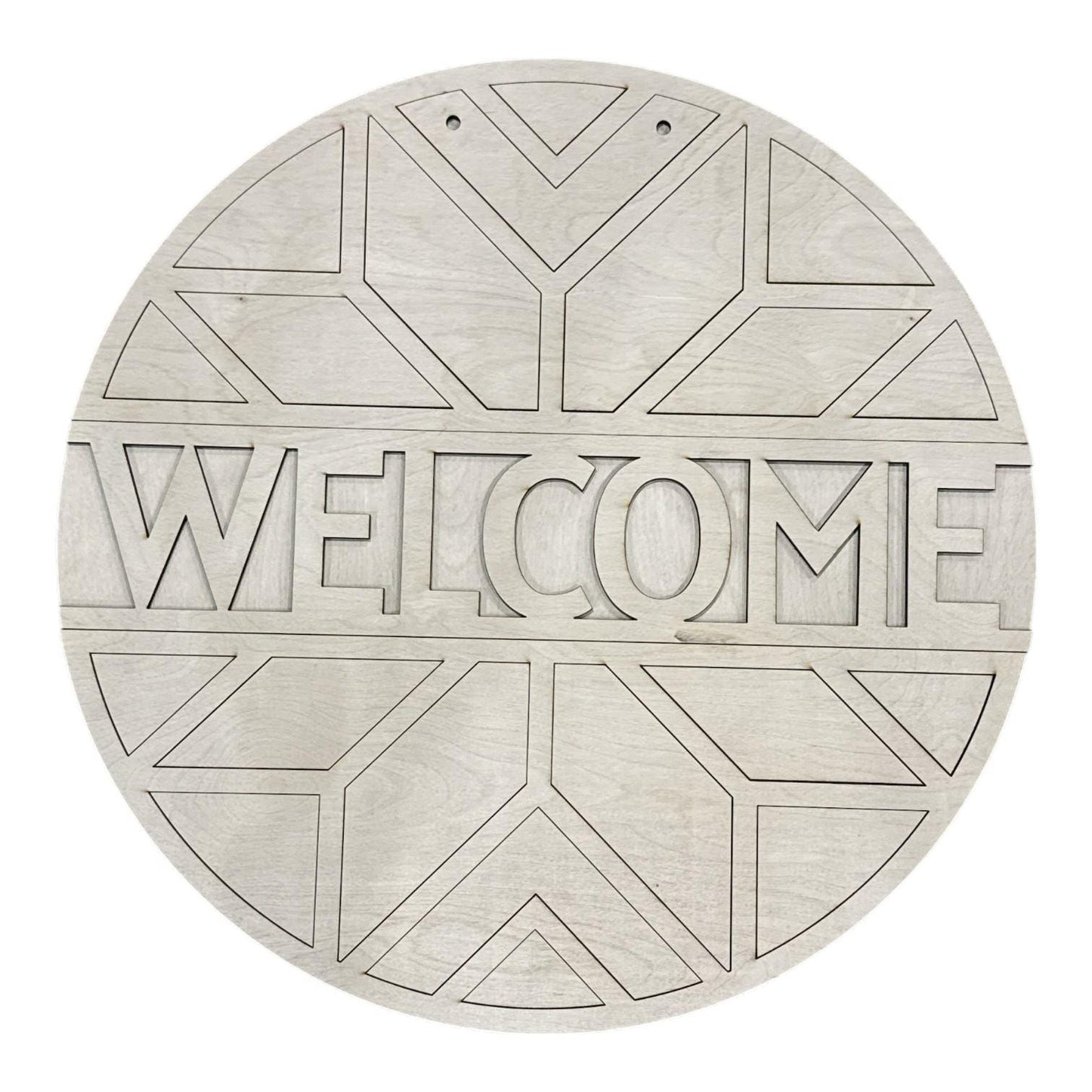 DIY Welcome Quilt Patter Door Hanger, Unfinished Door Hanger: DIY Door Hanger, Hello, Personalized