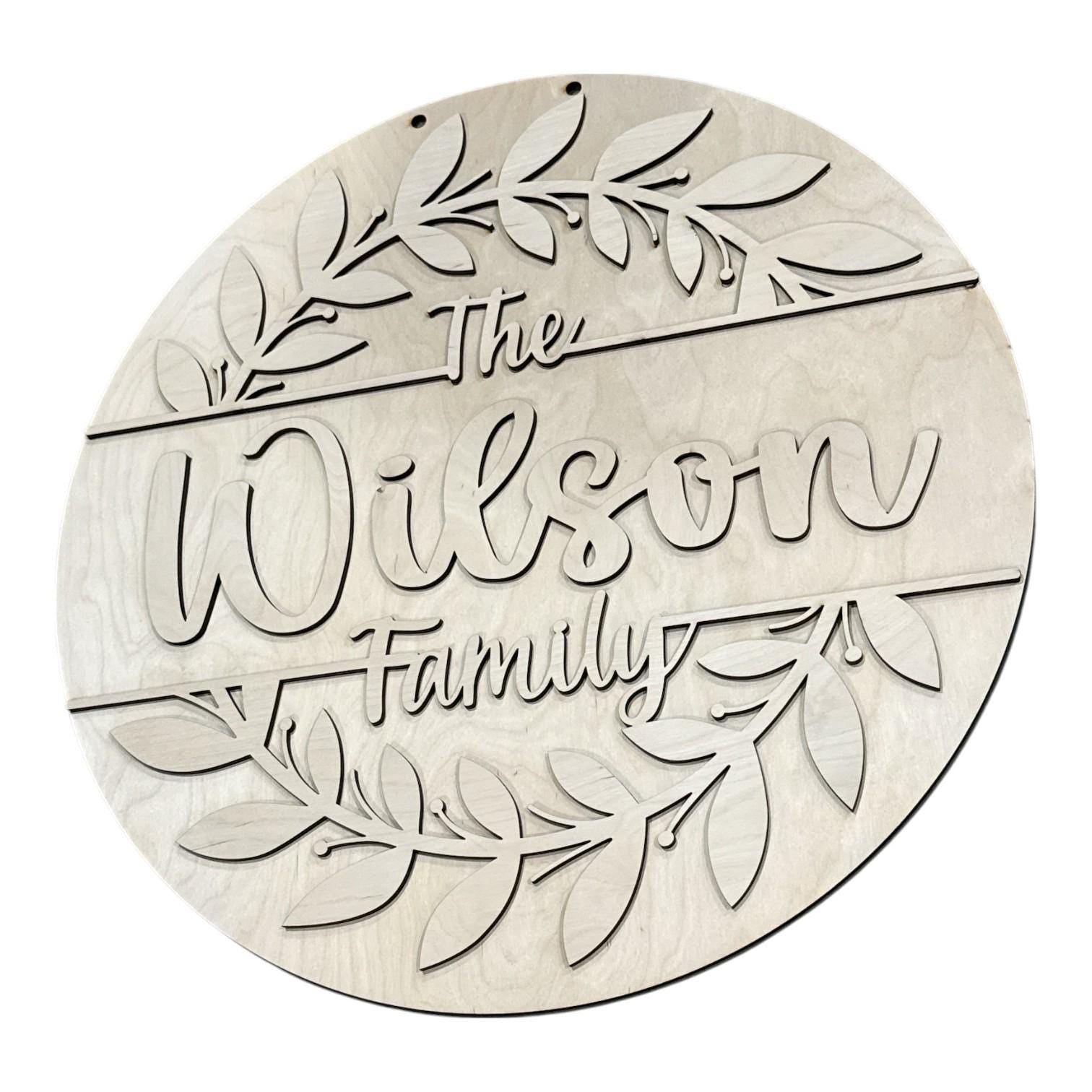 DIY Personalized Vine Door Hanger, Unfinished Door Hanger, door hanger, Name Decor