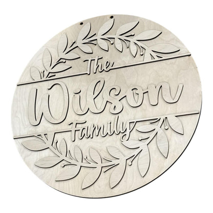 DIY Personalized Vine Door Hanger, Unfinished Door Hanger, door hanger, Name Decor