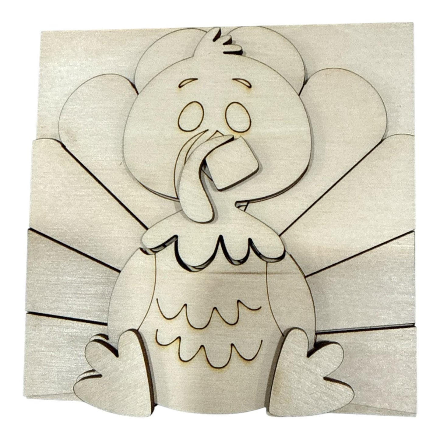 DIY Turkey Cute Thanksgiving DIY, 4.25" Squares for inserts, Leaning ladder insert, Gobble