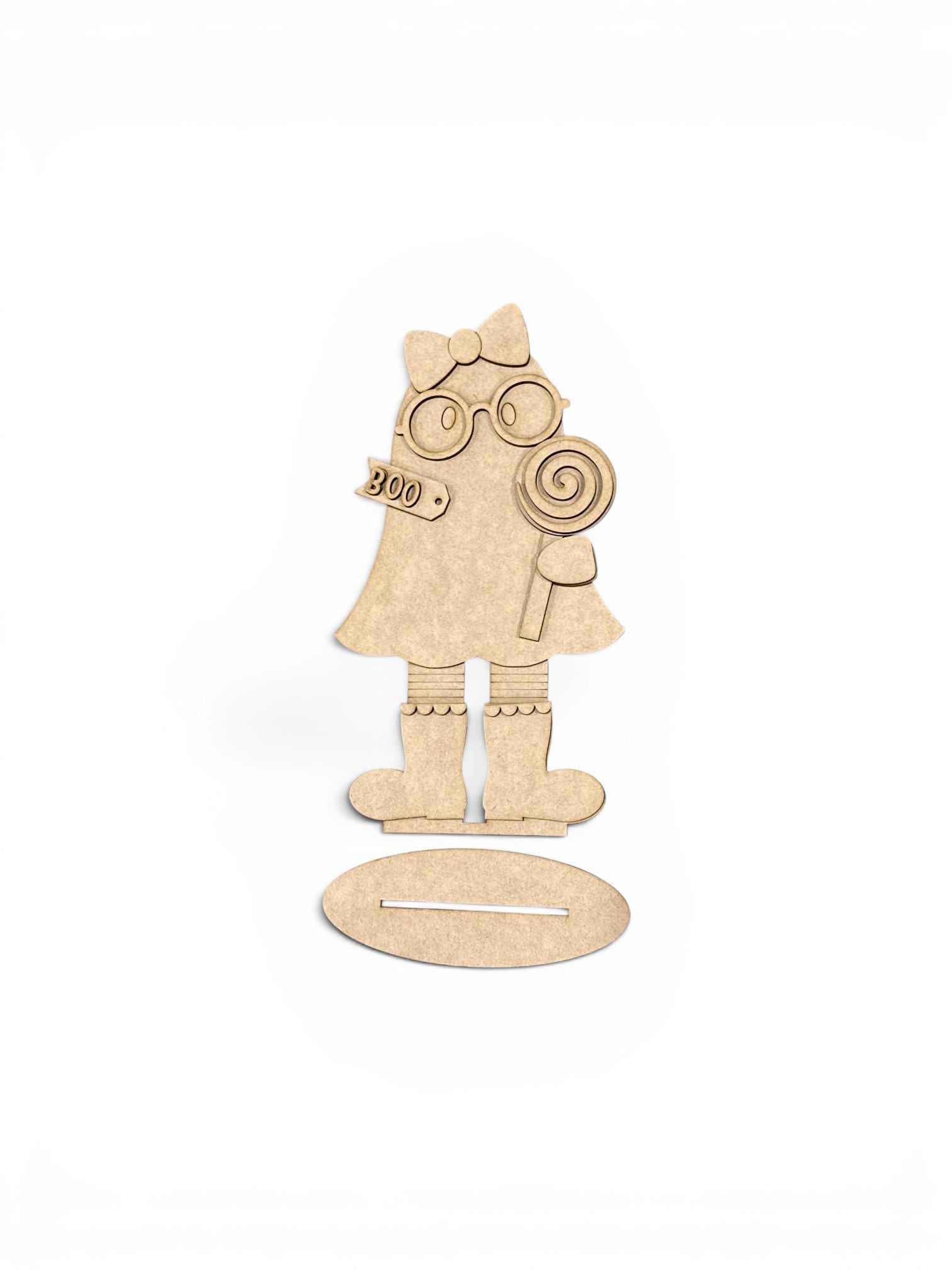 DIY Girtie Halloween Ghost, Cute Ghosts, Fall Sitter, Unfinished, Unfinished Shelf
