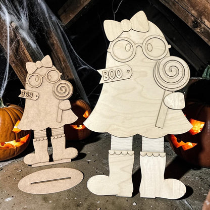 DIY Girtie Halloween Ghost, Cute Ghosts, Fall Sitter, Unfinished, Unfinished Shelf
