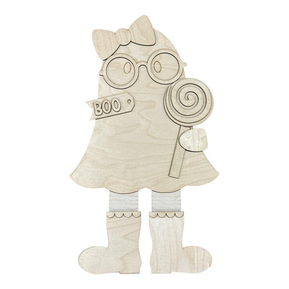 DIY Girtie Halloween Ghost, Cute Ghosts, Fall Sitter, Unfinished, Unfinished Shelf