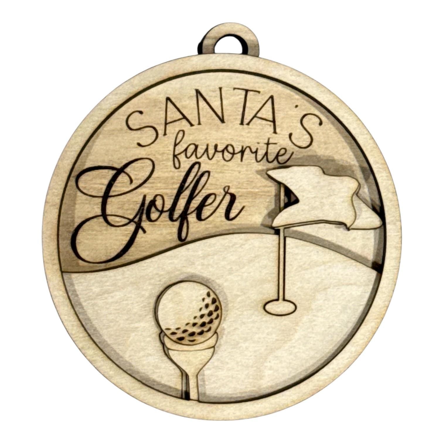DIY Santa's Favorite Golfer Ornament, Unfinished Golfer Ornament