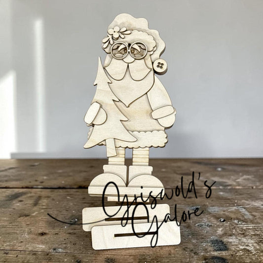 DIY St Nick Santa Shelf Sitter, Holiday Unfinished Christmas