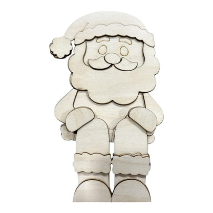 DIY Santa or Mrs. Claus Shelf Sitter, Interchangeable Unfinished, Couch