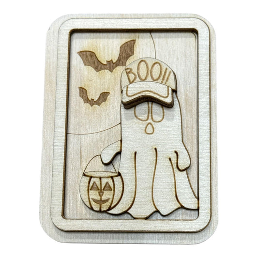 DIY Boo Ghost Magnet, Unfinished, Everyday, Fridge Magnets DIY, Unfinished