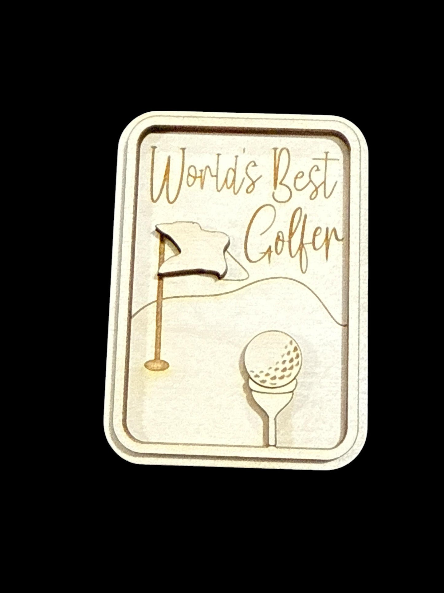 DIY Worlds Best Gofler Magnet, Unfinished, Everyday, Fridge Magnets DIY, Unfinished