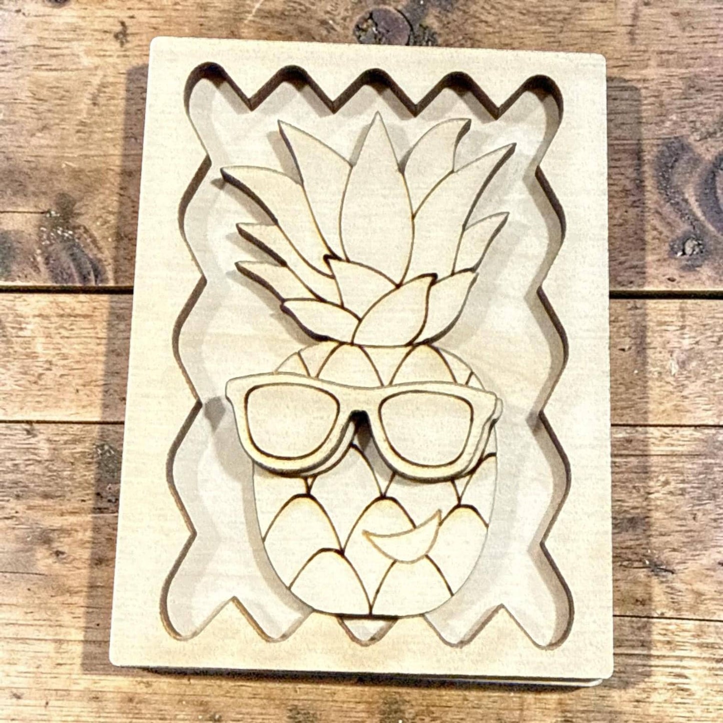DIY Pineapple Sunglasses Magnet, Unfinished, Everyday, Fridge Magnets DIY, Unfinished
