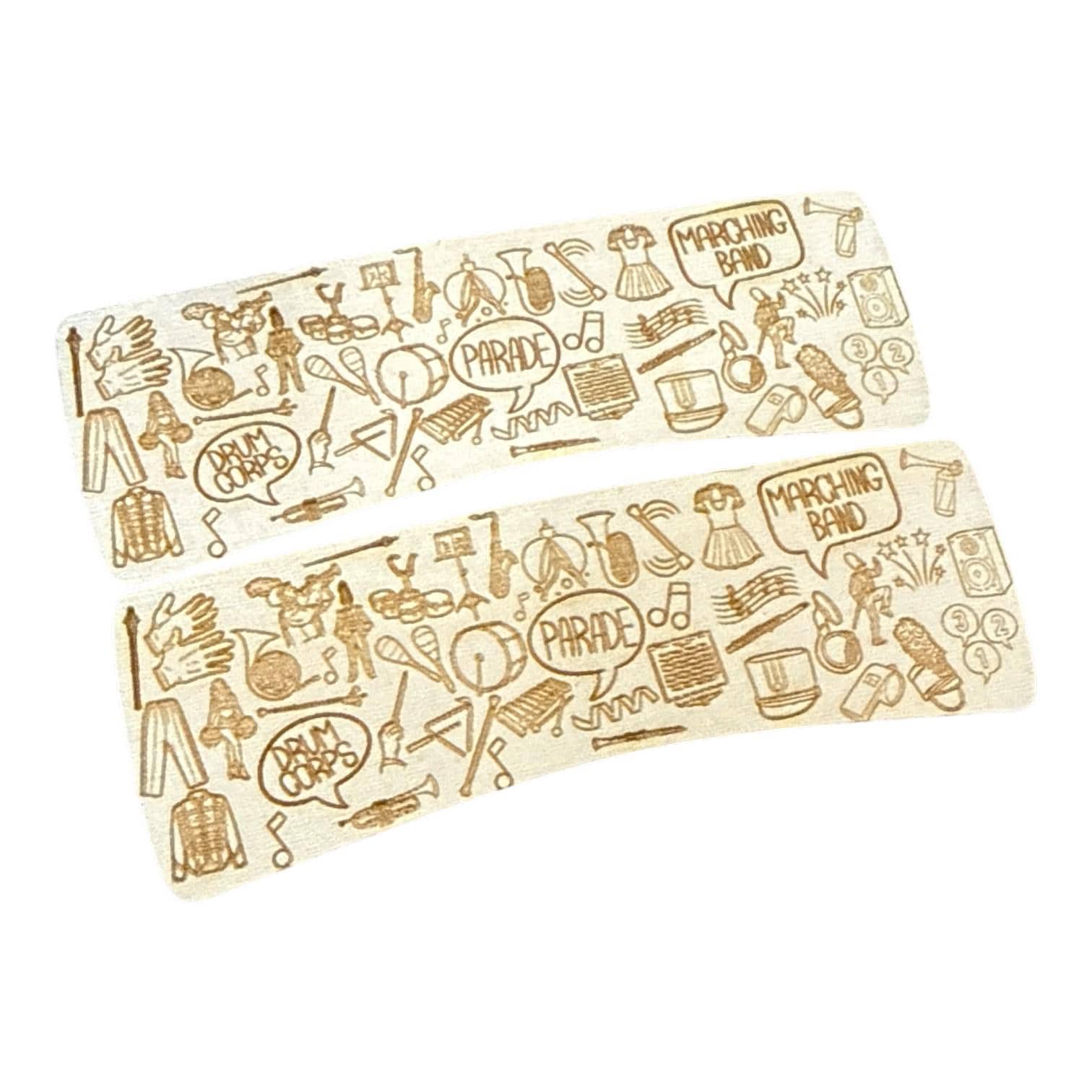 DIY Band Hair Clip, Band Notes, Engraved Band Unfinished