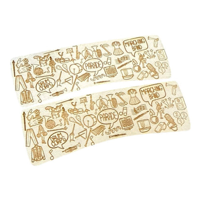 DIY Band Hair Clip, Band Notes, Engraved Band Unfinished