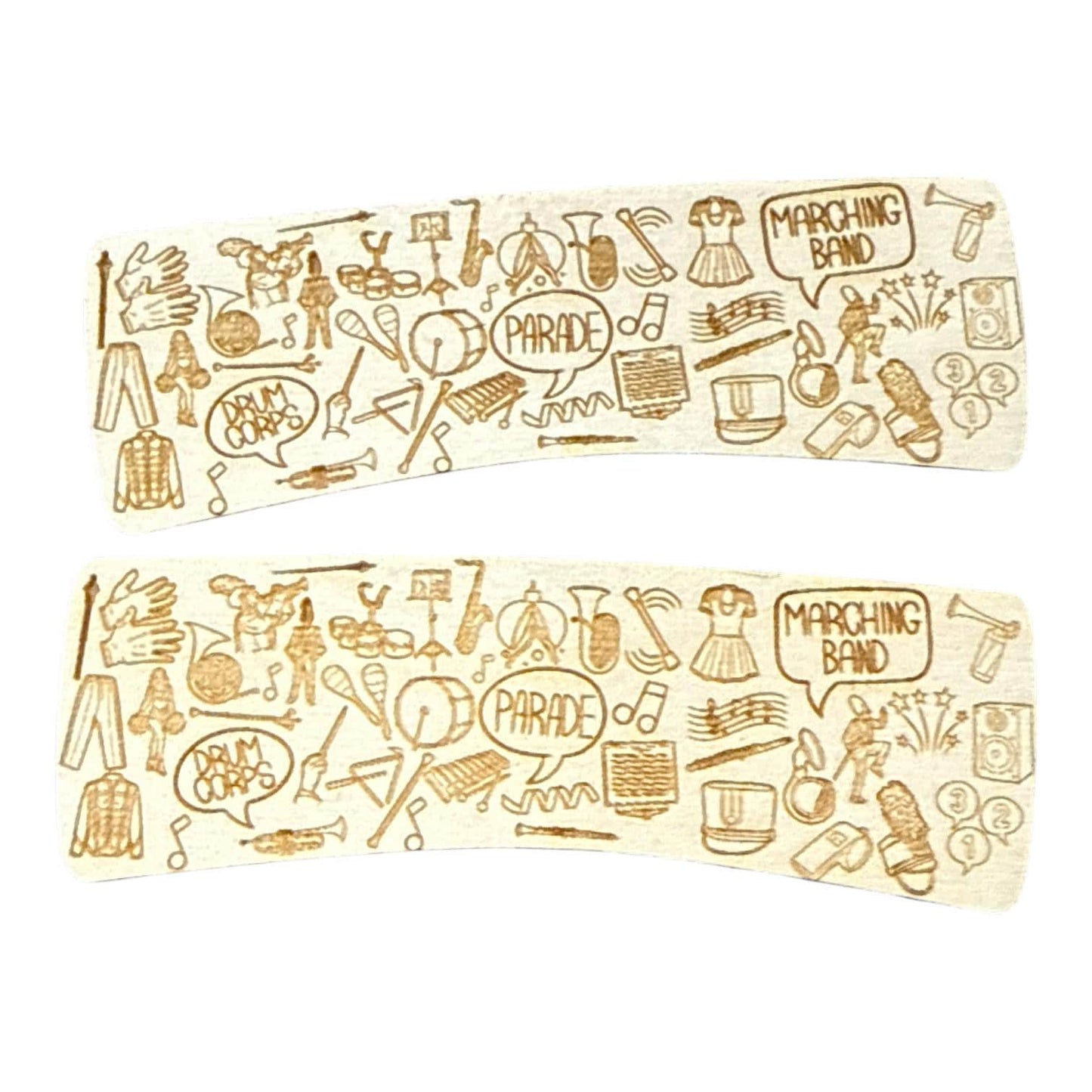 DIY Band Hair Clip, Band Notes, Engraved Band Unfinished