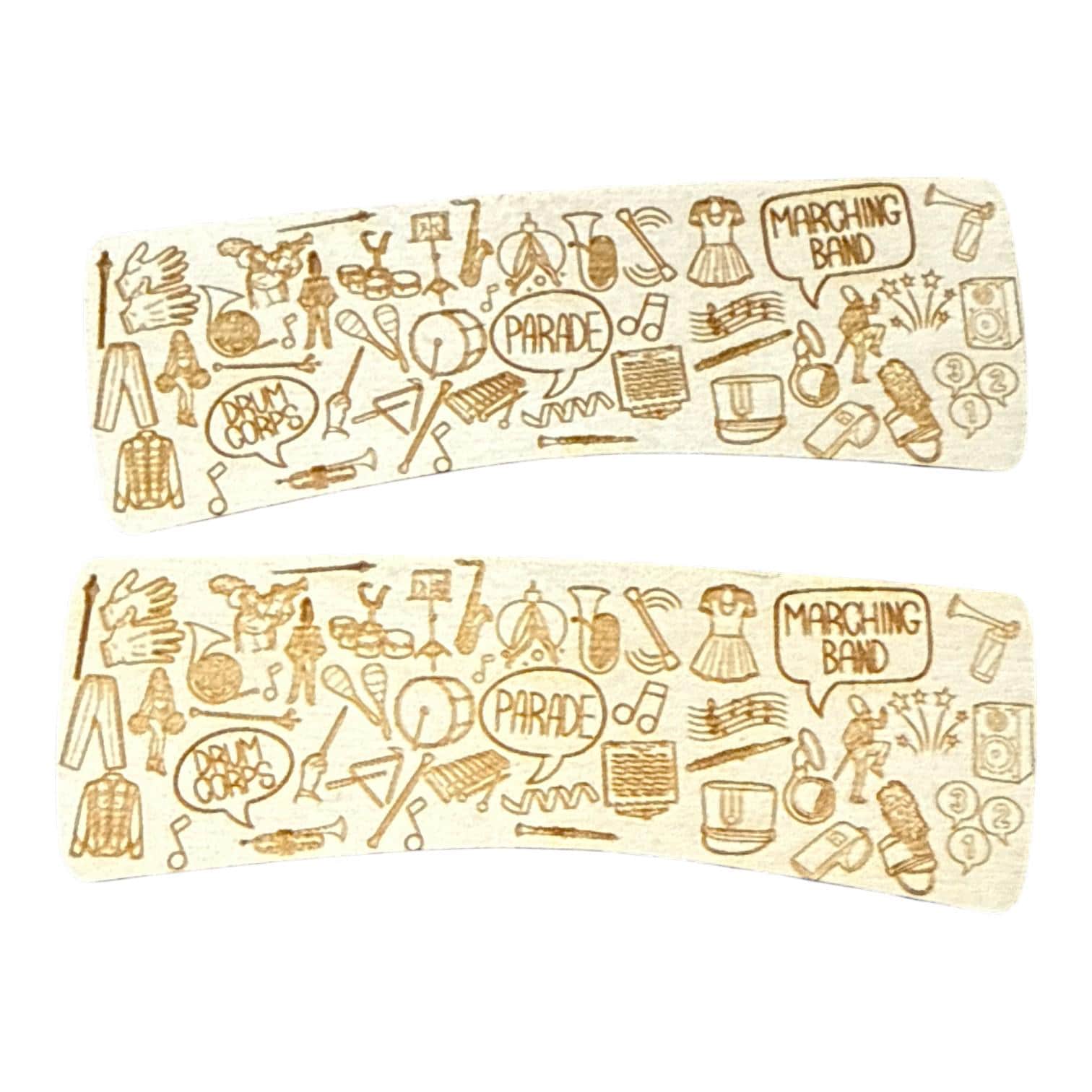 DIY Band Hair Clip, Band Notes, Engraved Band Unfinished