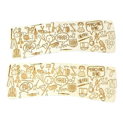 DIY Band Hair Clip, Band Notes, Engraved Band Unfinished
