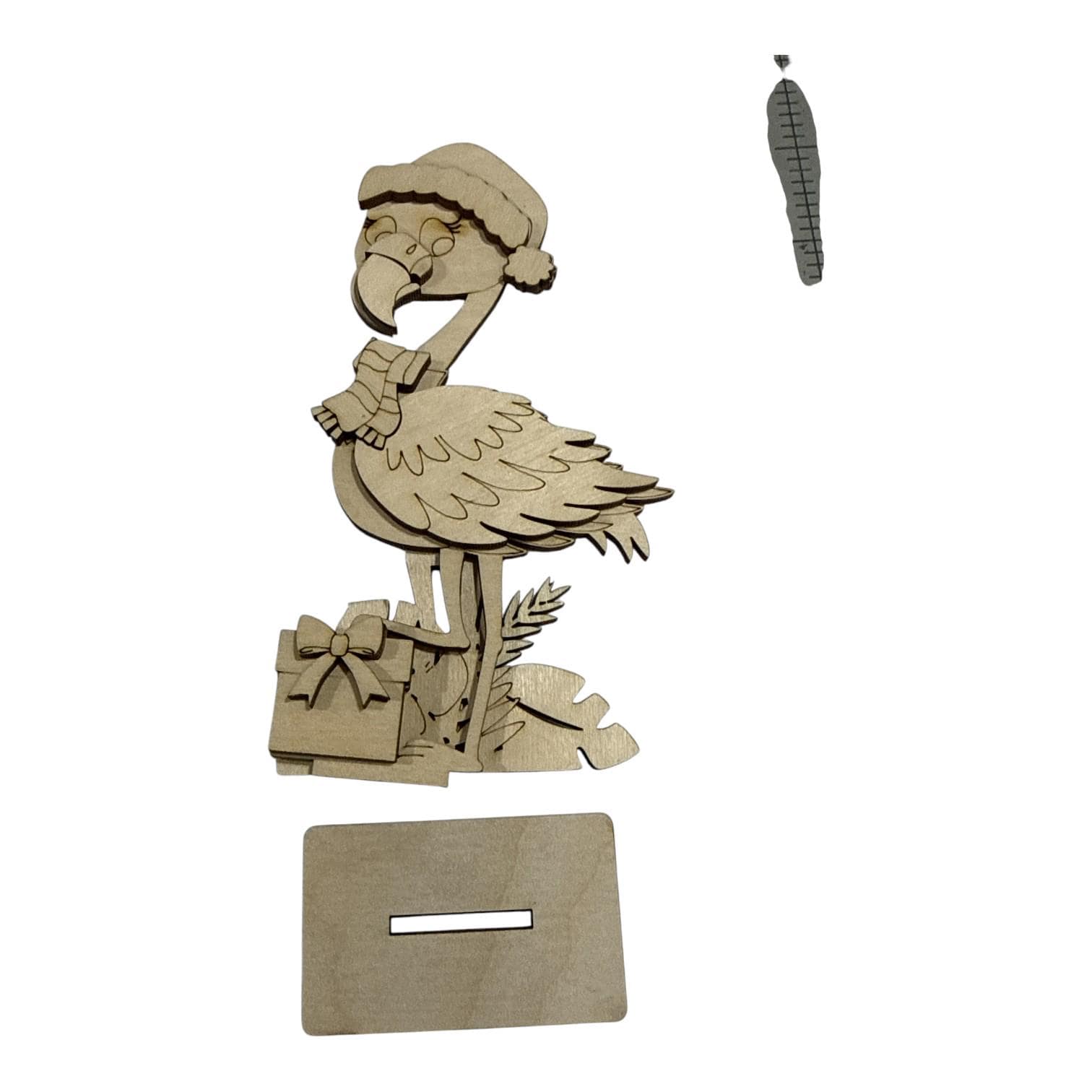 DIY Flamingo Christmas, Flamingo Unfinished Shelf Sitter, Palm Tree Christmas