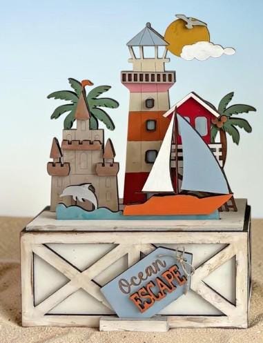 DIY Summer Lighthouse Interchangeable Trunk Inserts, Inserts Only