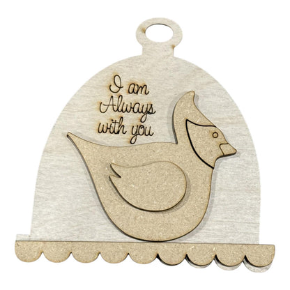 DIY Cardinal Ornaments, Unfinished Cardinal Ornaments