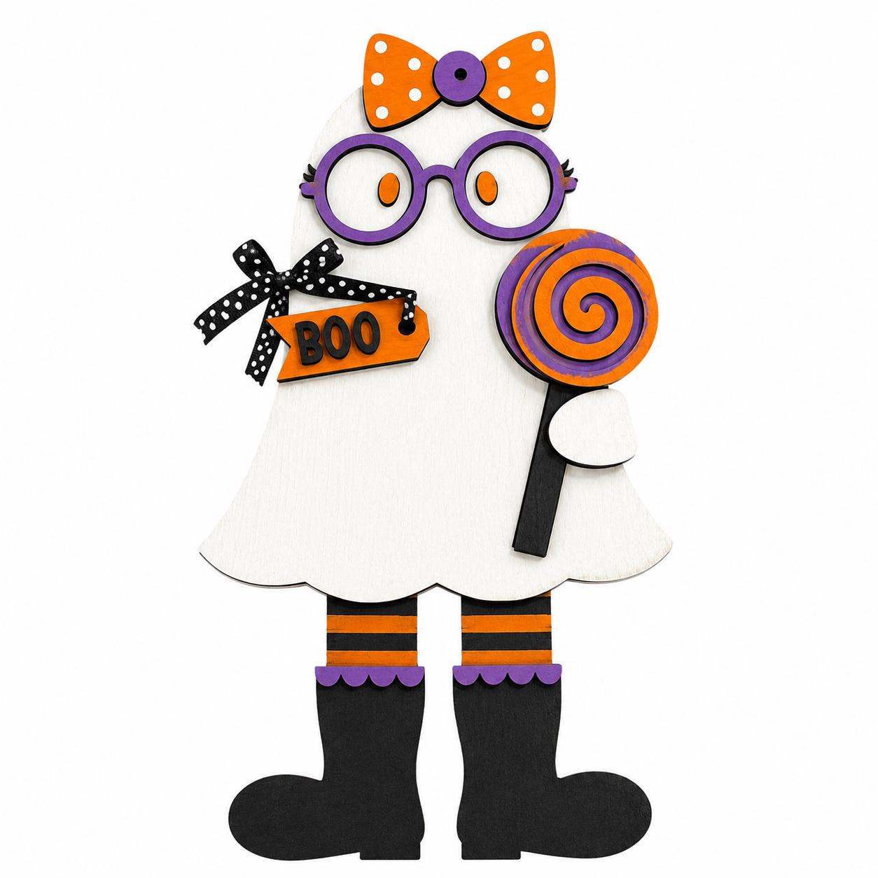 DIY Girtie Halloween Ghost Door Hanger, Cute Ghosts, Fall Sitter, Unfinished, Door Hanger
