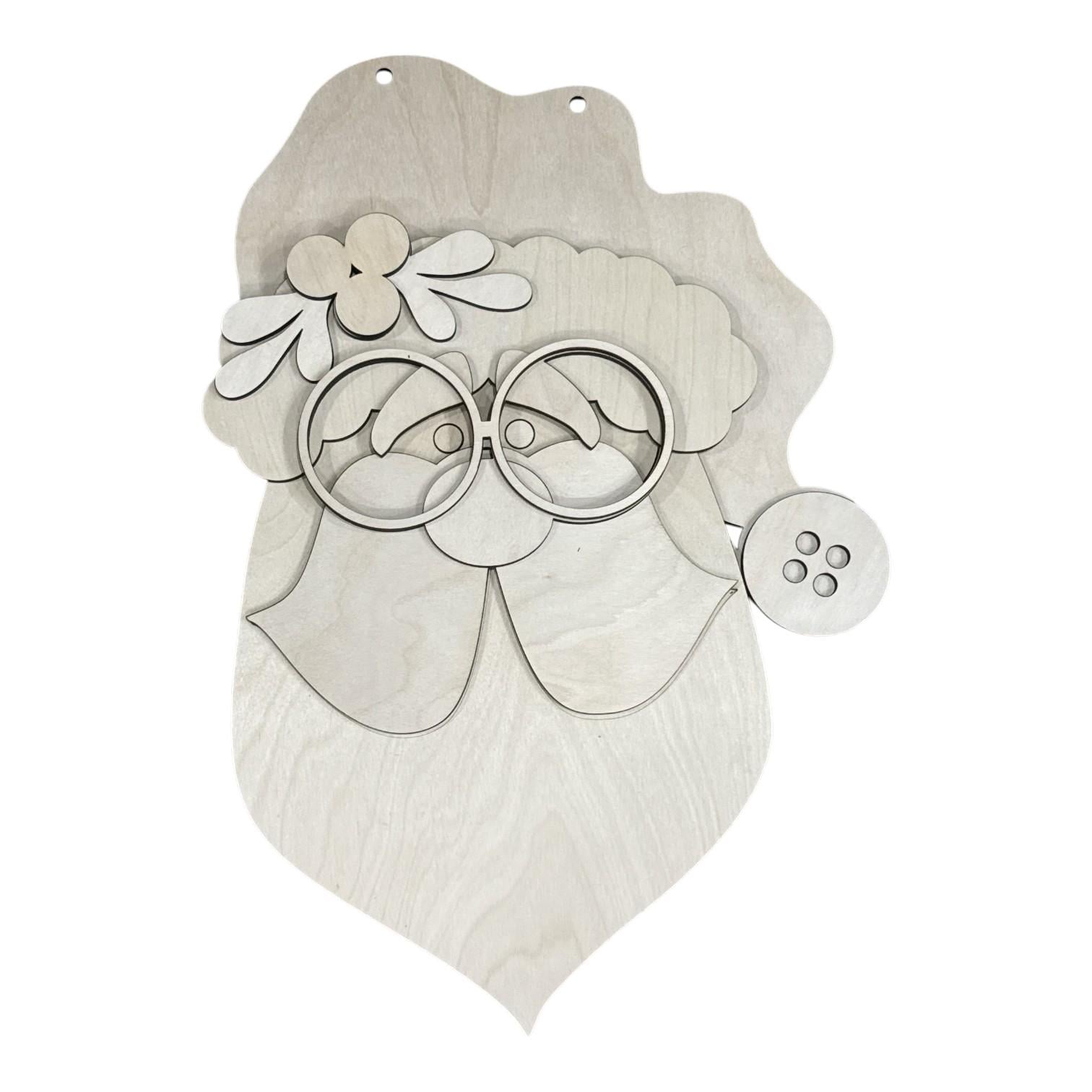 DIY Santa Door Hanger, Unfinished Door Hanger: DIY Door Hanger, Christmas
